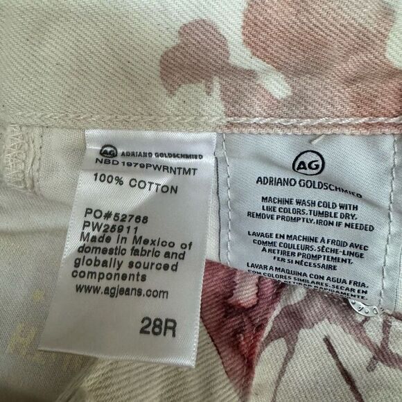 AG Adriano Goldschmied Alexxis high waist jeans in Wine Floral neutral sz 28 NWT - Picture 7 of 12